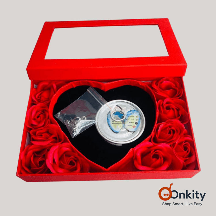 Premium Heart Pearl Gift Set – Real Oyster Pearl Necklace & Rose Luxury Box
